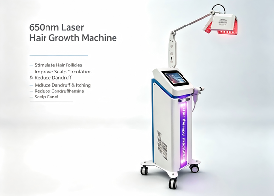 Máquina de Beleza a Laser Profissional com Sistema Multifuncional para Crescimento Capilar, Hidratação do Couro Cabeludo e Alívio de Coceira e Caspa