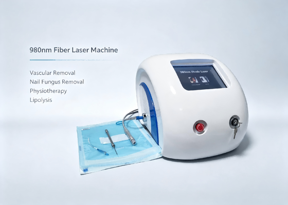 980nm Máquina de Beleza a Laser de Fibra para Tratamento Multifuncional de Lesões Vasculares, Fungos nas Unhas, Alívio da Dor e Terapia de Lipólise